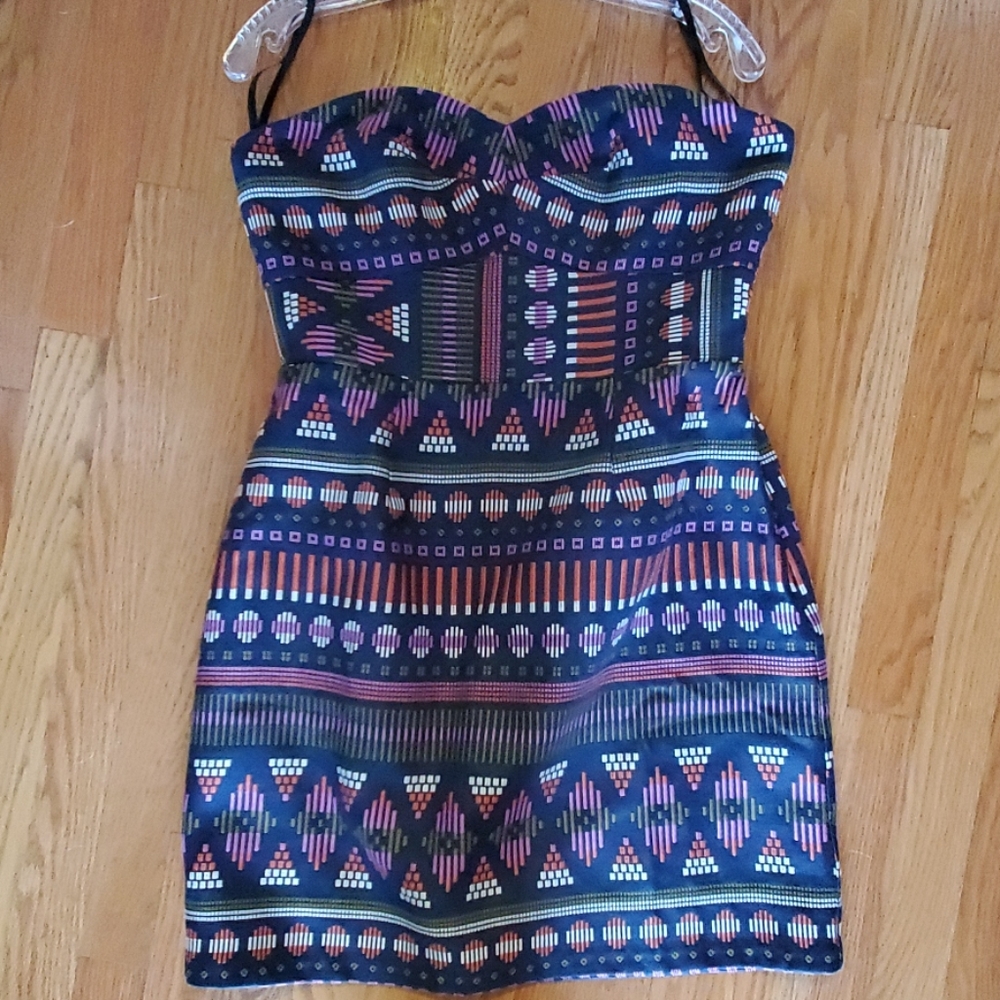 Hutch Aztec print cocktail dress